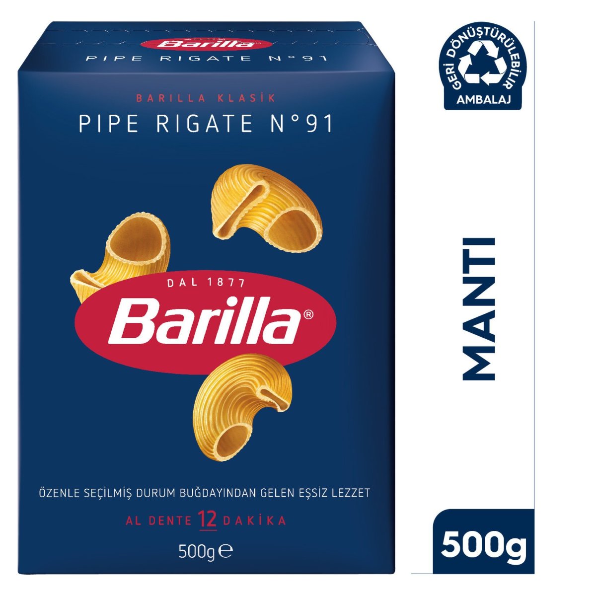 BARİLLA PİPE RİGATE (MANTI) 500GR