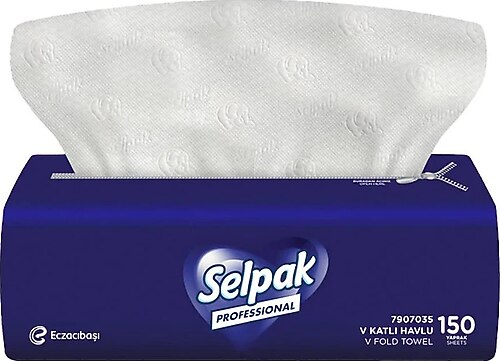 SELPAK PRO V KATLAMA HAVLU 150 YAPRAK 15 PAKET