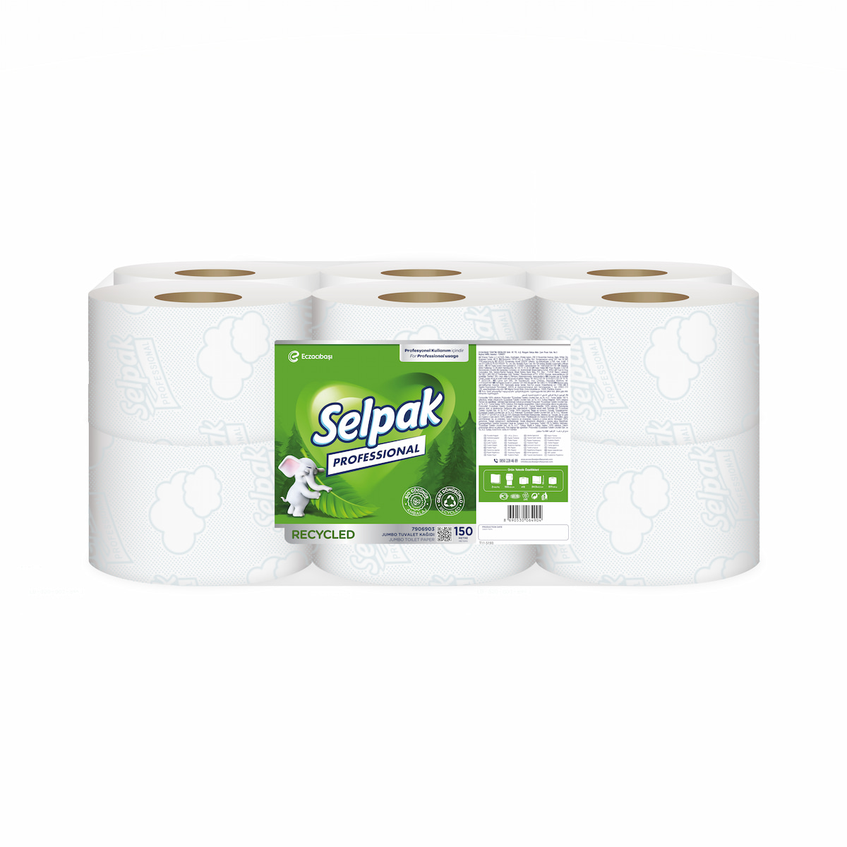 SELPAK PRO RECYLED JUMBO TUVALET KAĞIDI 150MT*12AD