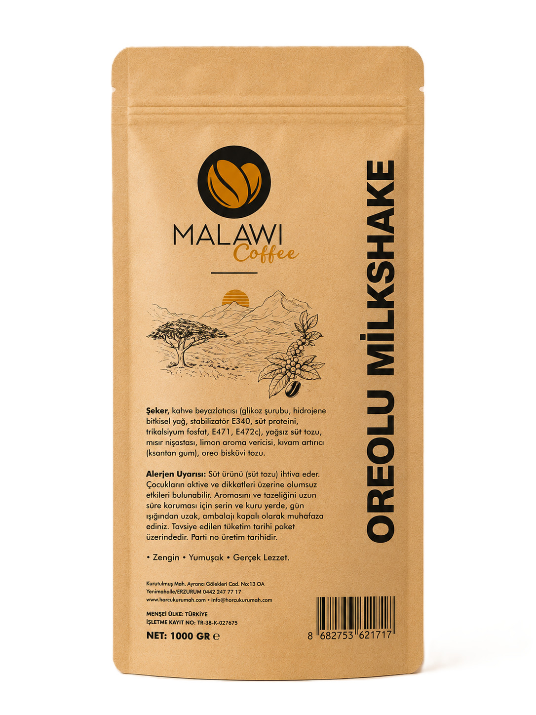 MALAWI COFFEE OREOLU MİLKSHAKE 1000GR