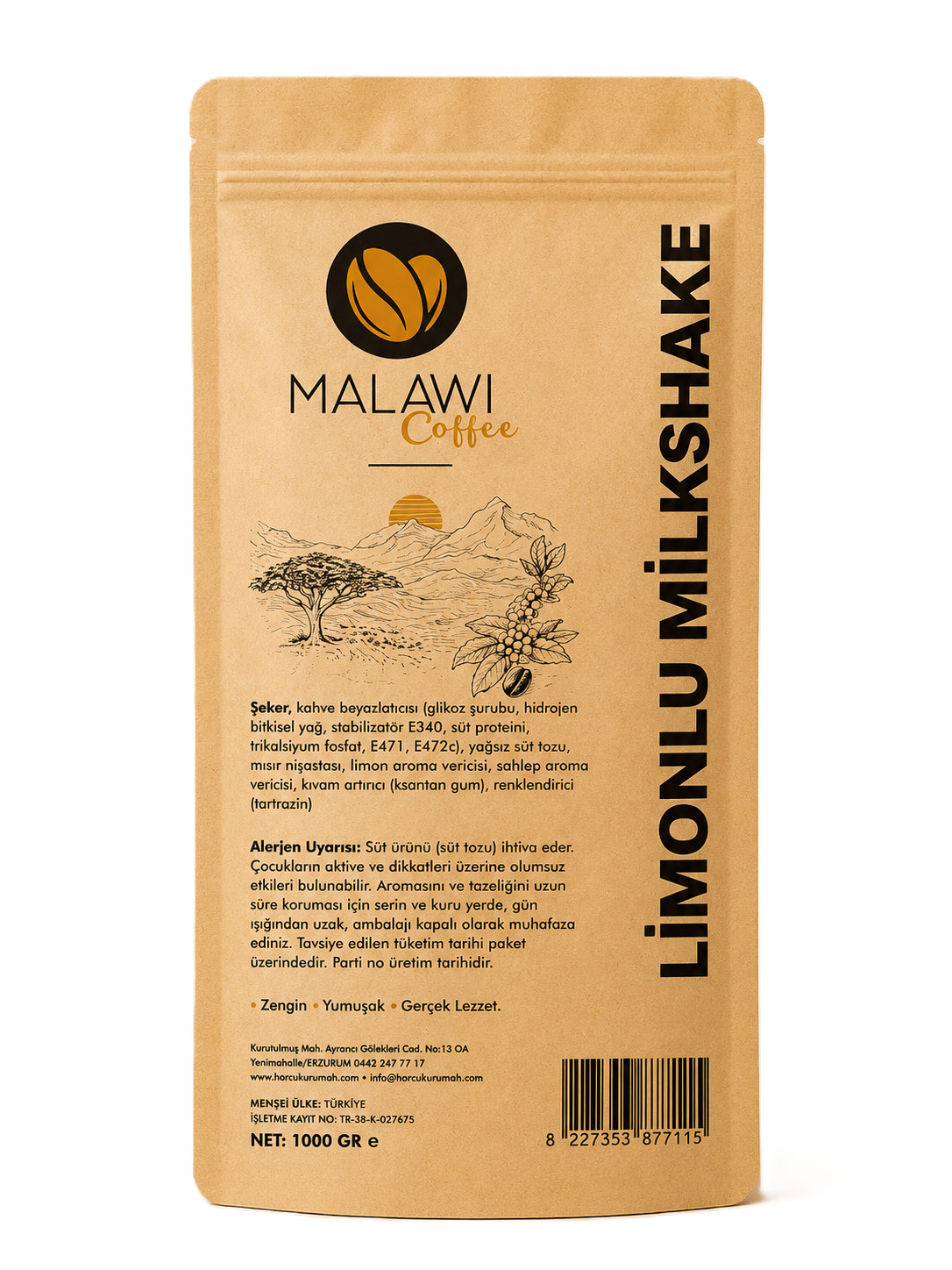 MALAWI COFFEE LİMONLU MİLKSHAKE 1000GR