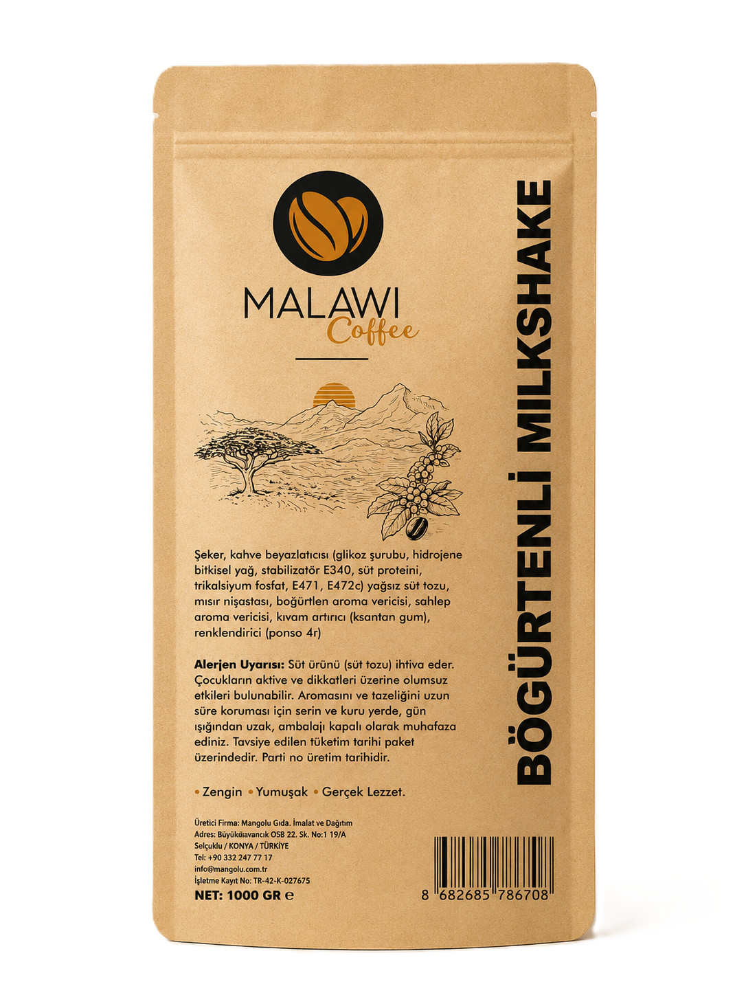 MALAWI COFFEE BÖĞÜRTLENLİ MİLKSHAKE 1000GR
