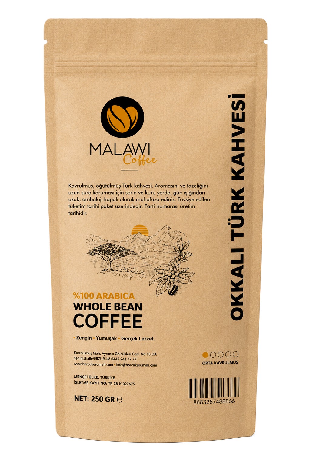 MALAWI COFFEE OKKALI TÜRK KAHVESİ 250GR