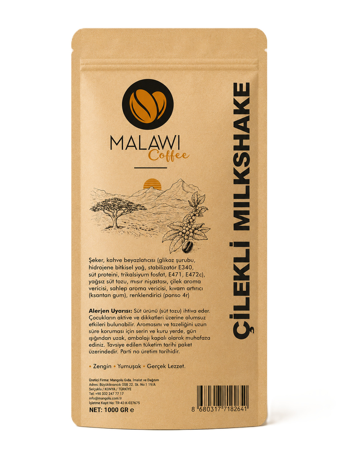MALAWI COFFEE ÇİLEKLİ MİLKSHAKE 1000GR