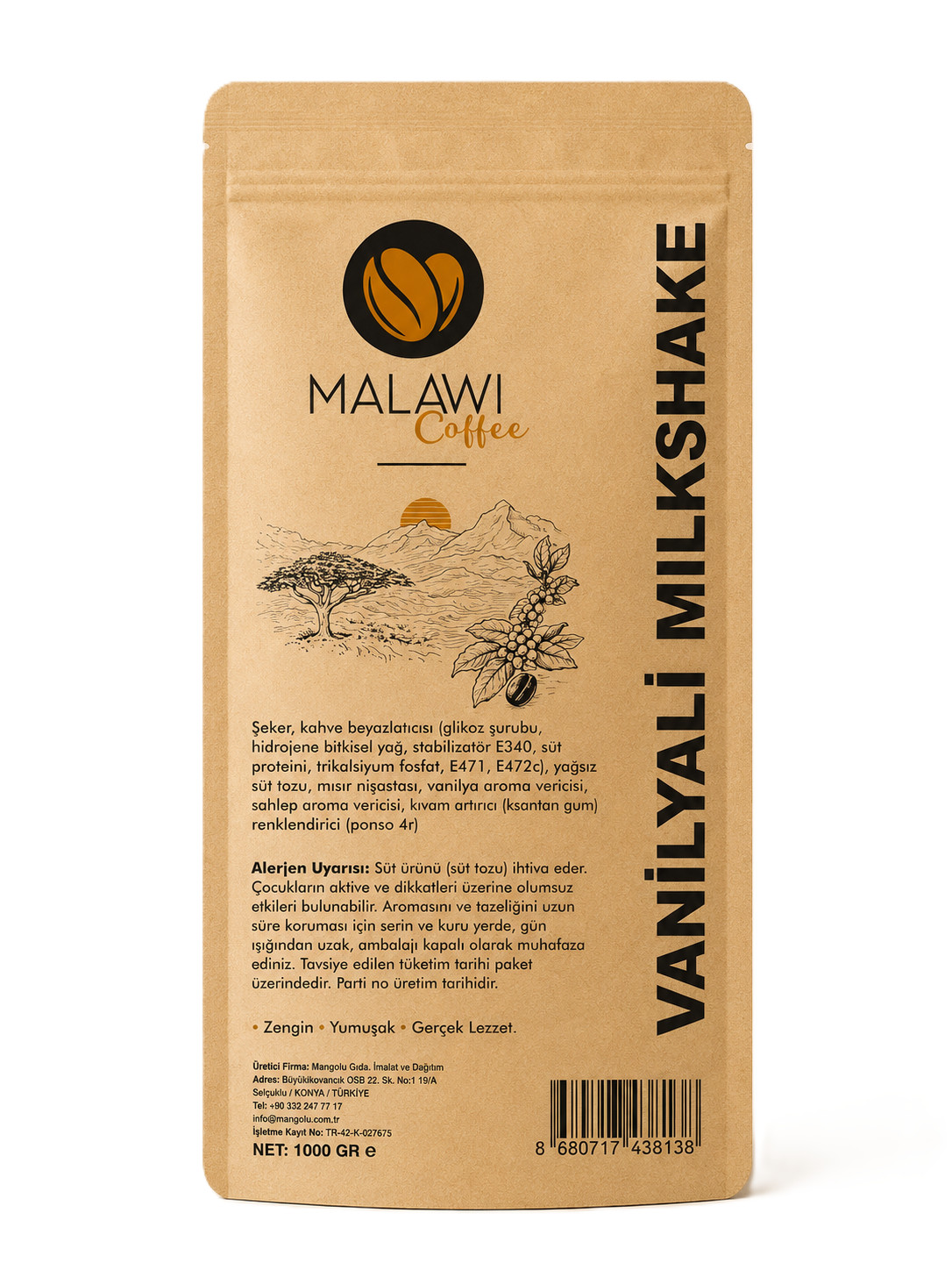 MALAWI COFFEE VANİLYALI MİLKSHAKE 1000GR