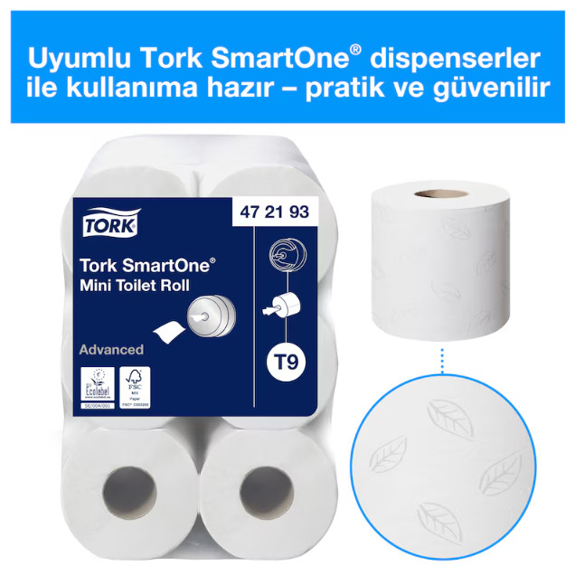TORK SMARTONE MİNİ TUVALET KAĞIDI DİSPENSERİ SİYAH