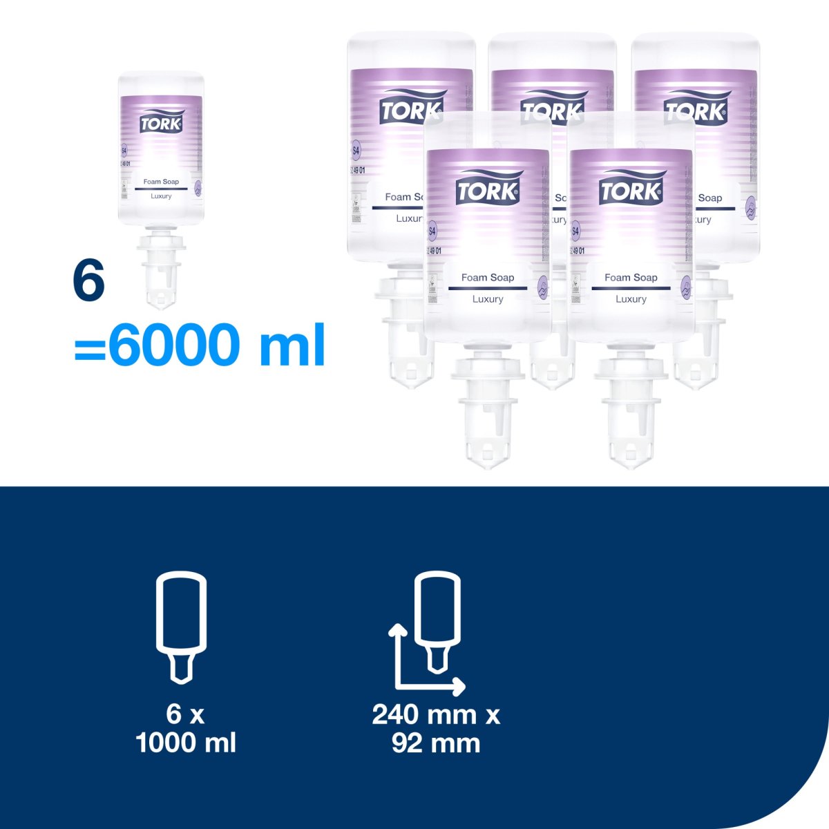 TORK LUXURY FOAM SOAP S4 KÖPÜK SABUN 1000ML*6AD