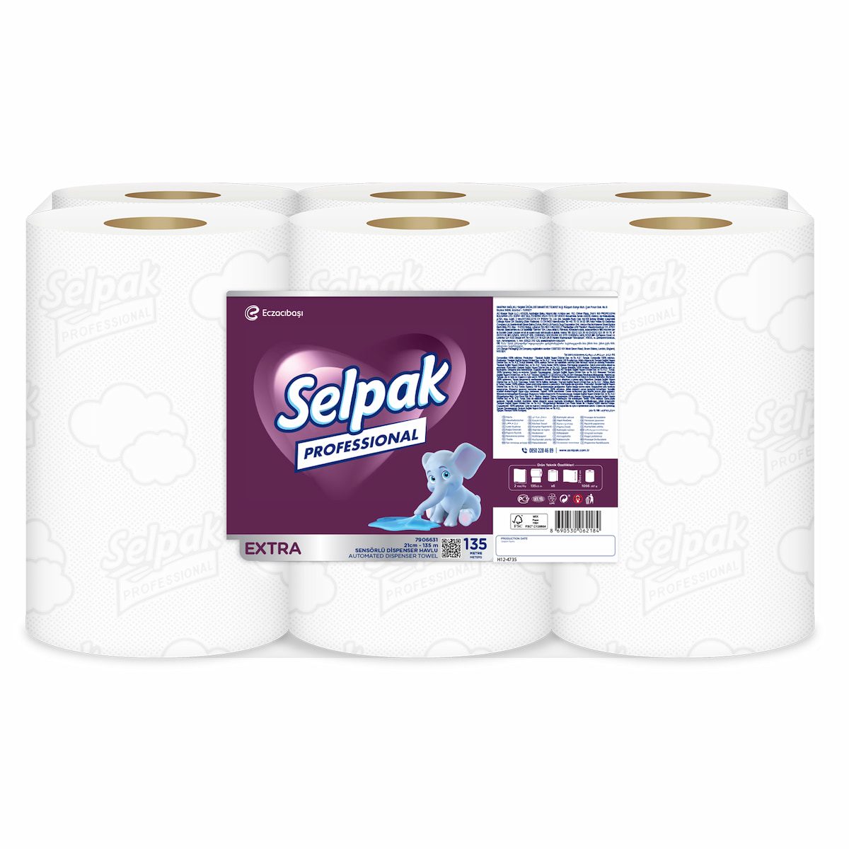 SELPAK PROF. SENSÖRLÜ HAVLU 135MT 21 CM*6AD