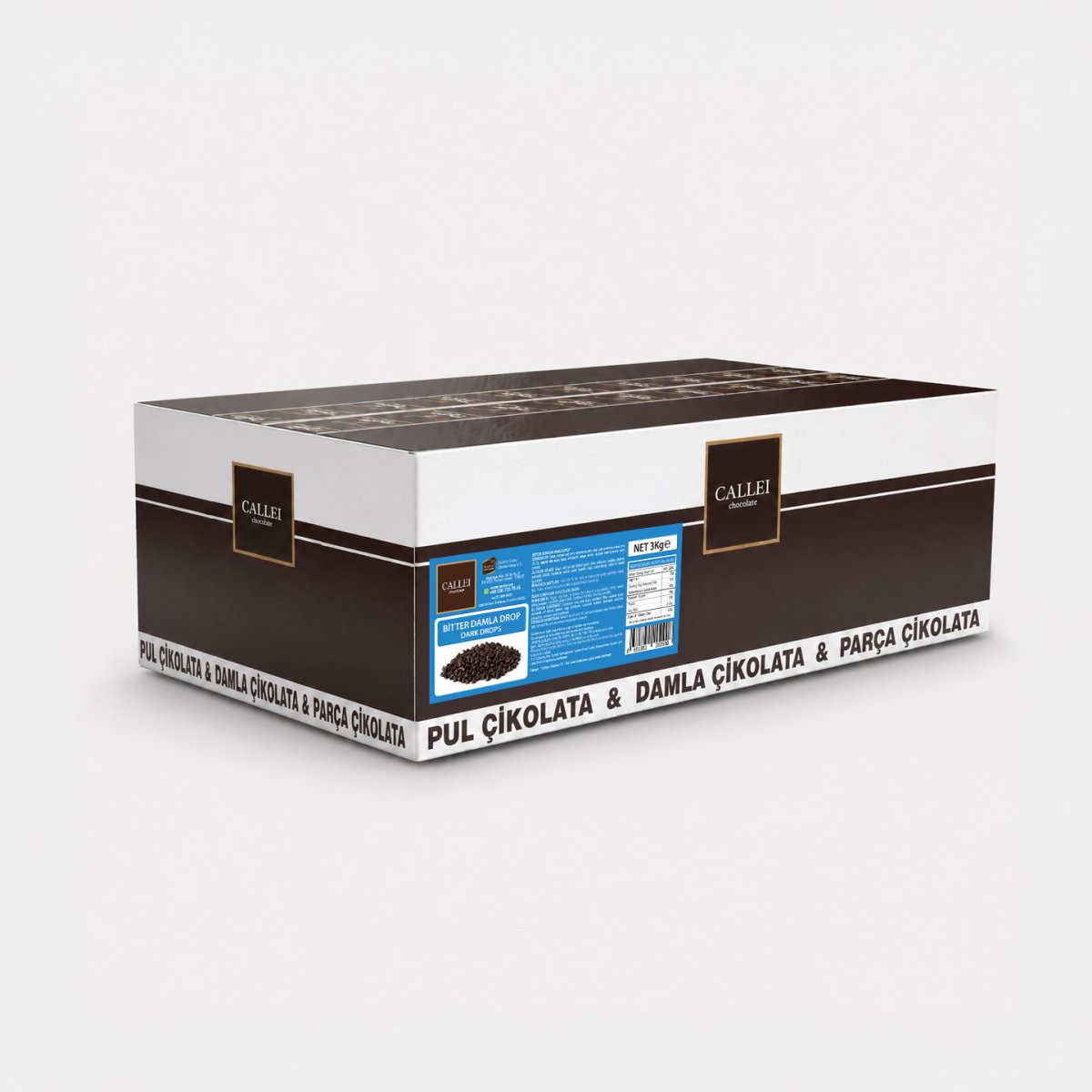 CALLEİ DAMLA DROP BİTTER KOKOLİN 3KG