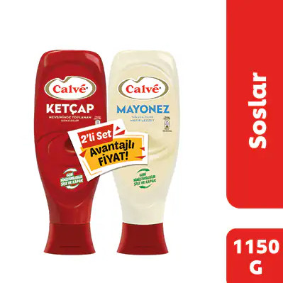 CALVE FS KETÇAP MAYONEZ İKİLİ SET 8*1150GR