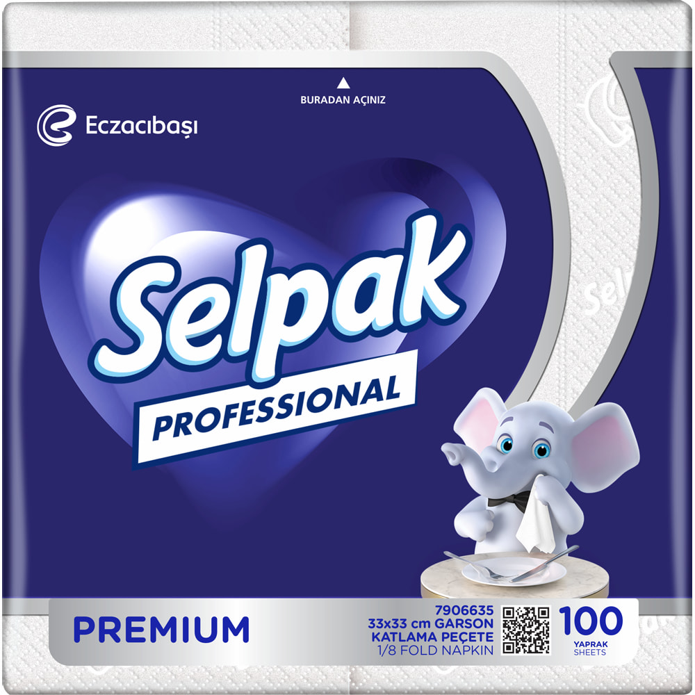SELPAK PROF GARSON KATLAMA PEÇETE 33*33 100AD*24PK 