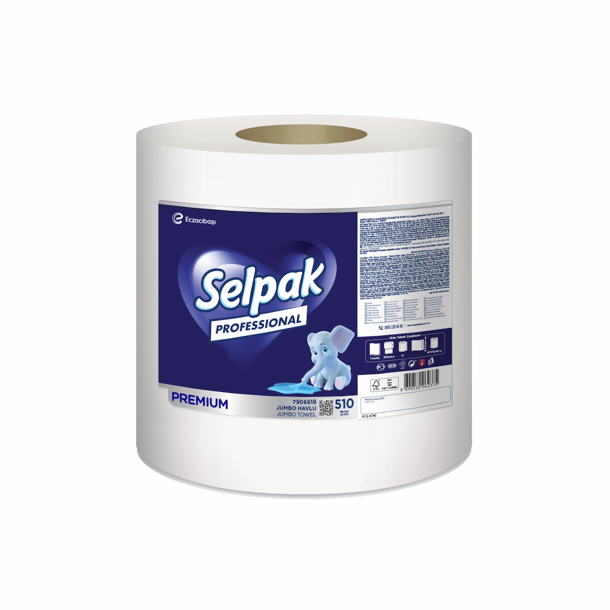 SELPAK PRO PREMİUM JUMBO HAVLU 510 M 