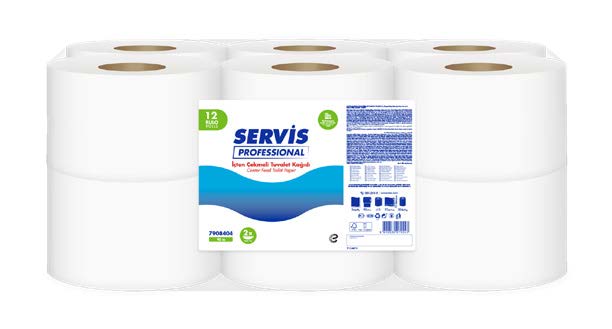 SERVİS PROF İÇTEN ÇEKMELİ TUVALET KAĞIDI 90MT*12AD