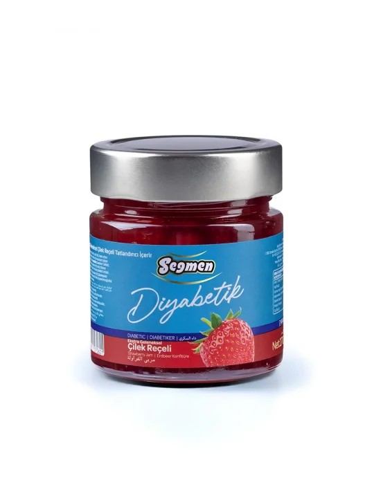 SEĞMEN CAM KAVANOZ DİYABETİK ÇİLEK REÇELİ 270 GR