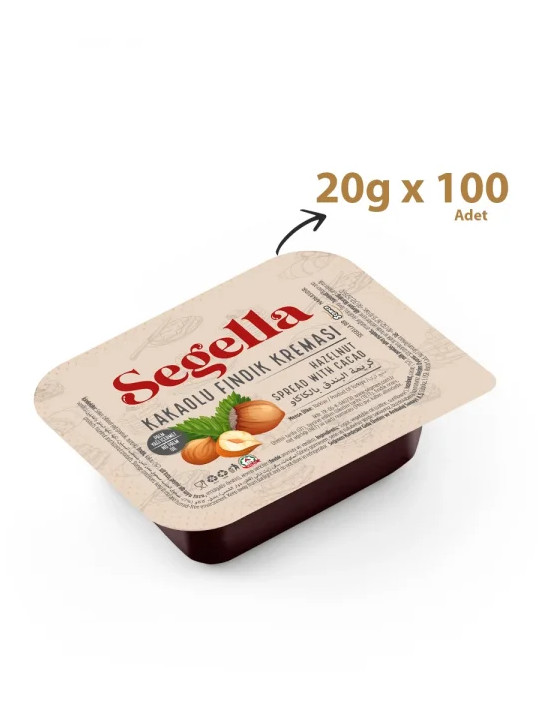 SEGELLA KAKAOLU FINDIK EZMESİ PİKNİK 20GR 100 ADET