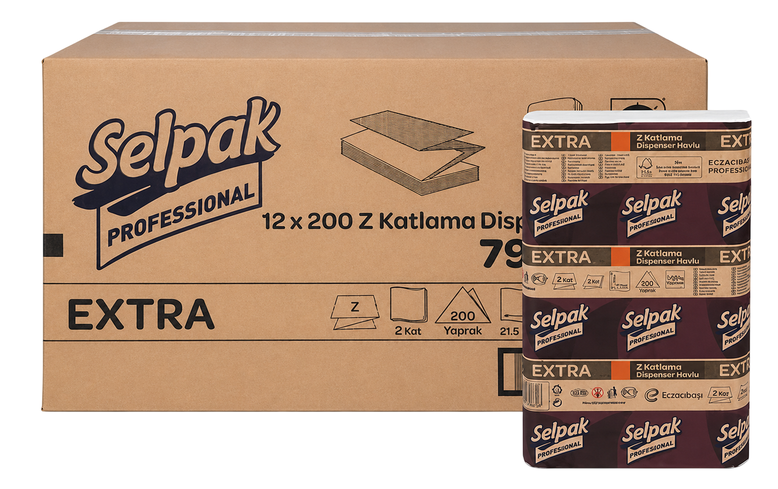 SELPAK PRO Z KAT DİSPENSER HAVLU 200*12AD