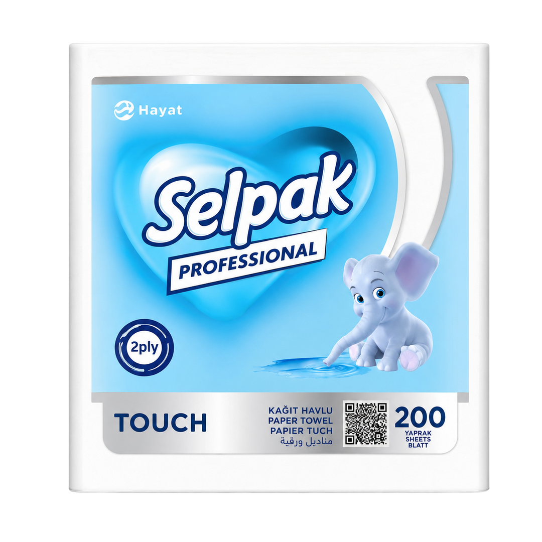 SELPAK PROF TOUCH V KATLAMA 2İN1 PEÇETE/TUVALET KAĞIDI 200*24AD 