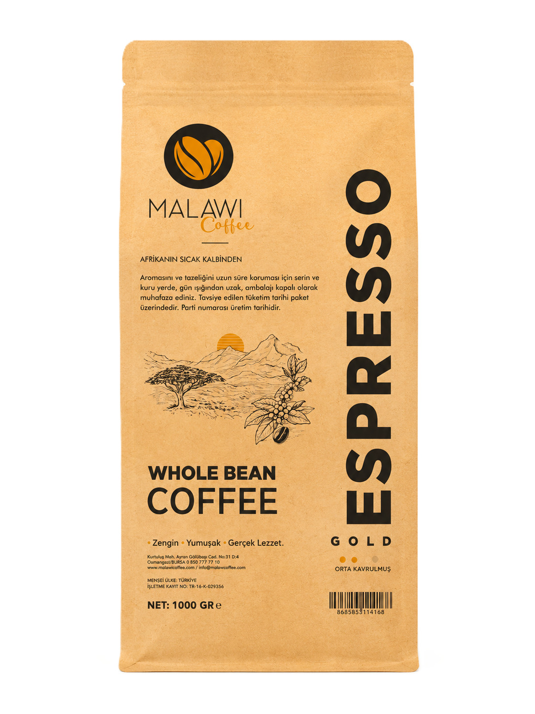 MALAWI COFFEE ESPRESSO GOLD 1000GR