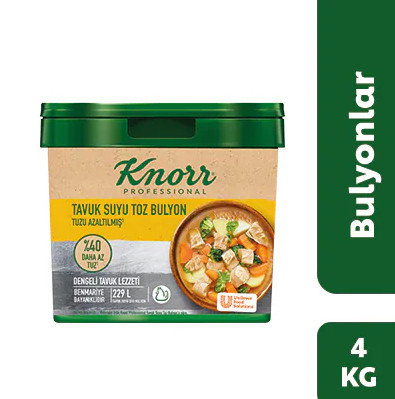 KNORR FS TUZU AZALTILMIŞ TAVUK BULYON 4KG