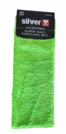 SİLVER HOME 40X40 CM SÜPER EMİCİ KURULAMA BEZİ KARTELA- YEŞİL