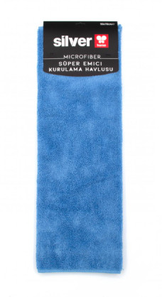 SİLVER HOME 40*40CM SÜPER EMİCİ KURULAMA BEZİ KARTELA-MAVİ