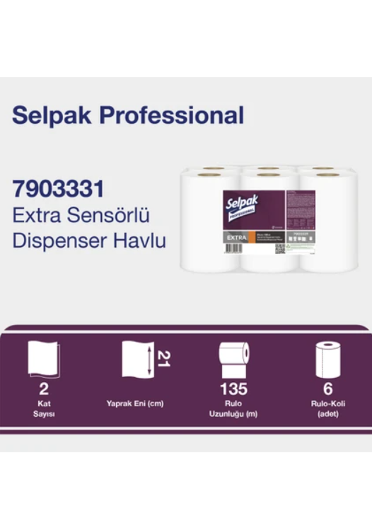SELPAK PROF. SENSÖRLÜ HAVLU 135MT 21 CM*6AD