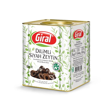 GİRAL DİLİMLİ SİYAH ZEYTİN 8KG