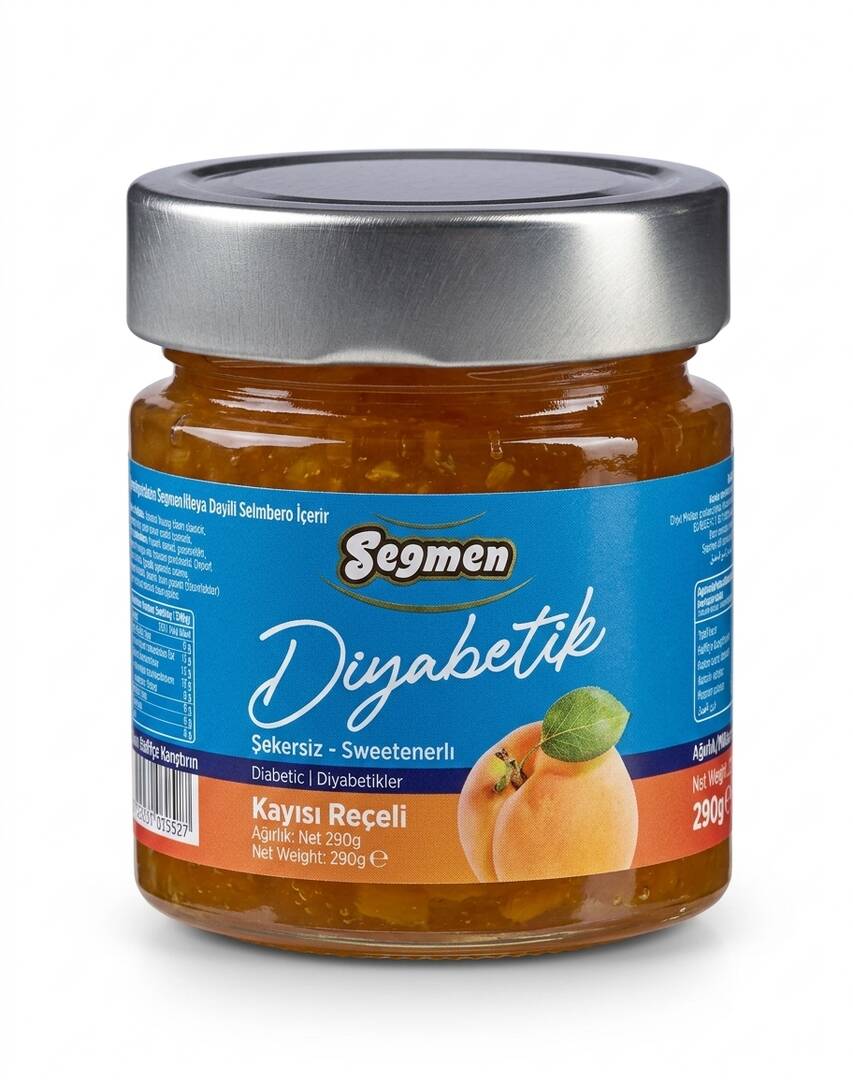 SEĞMEN CAM KAVANOZ DİYABETİK KAYISI REÇELİ 270GR