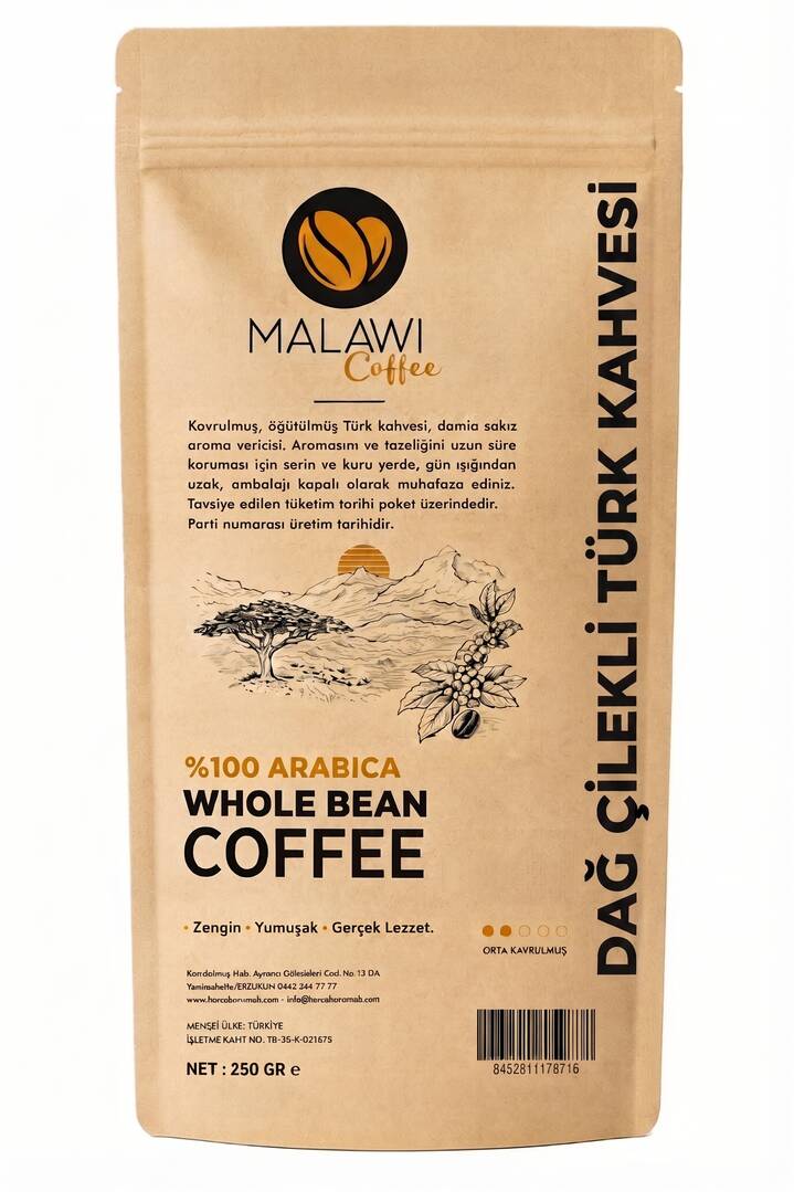 MALAWI COFFEE DAĞ ÇİLEKLİ TÜRK KAHVESİ 250 GR