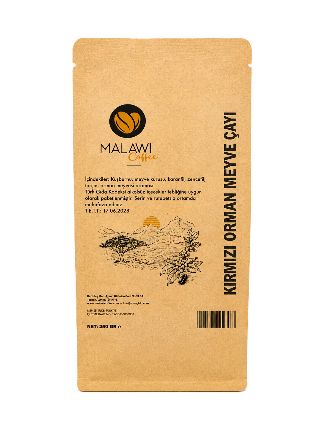 MALAWI COFFEE KIRMIZI ORMAN ÇAYI 250 GR
