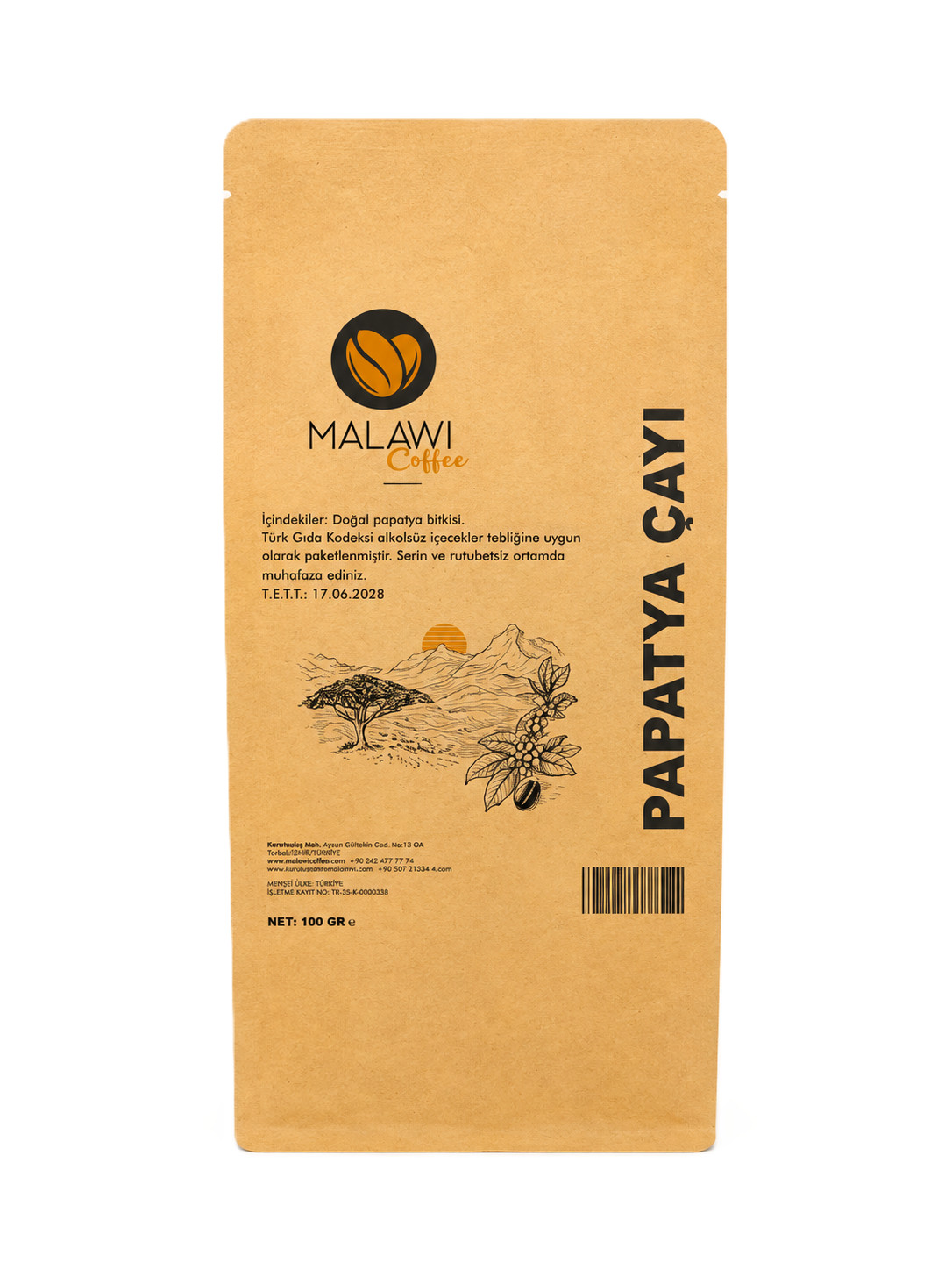 MALAWI COFFEE PAPATYA ÇAYI 100 GR