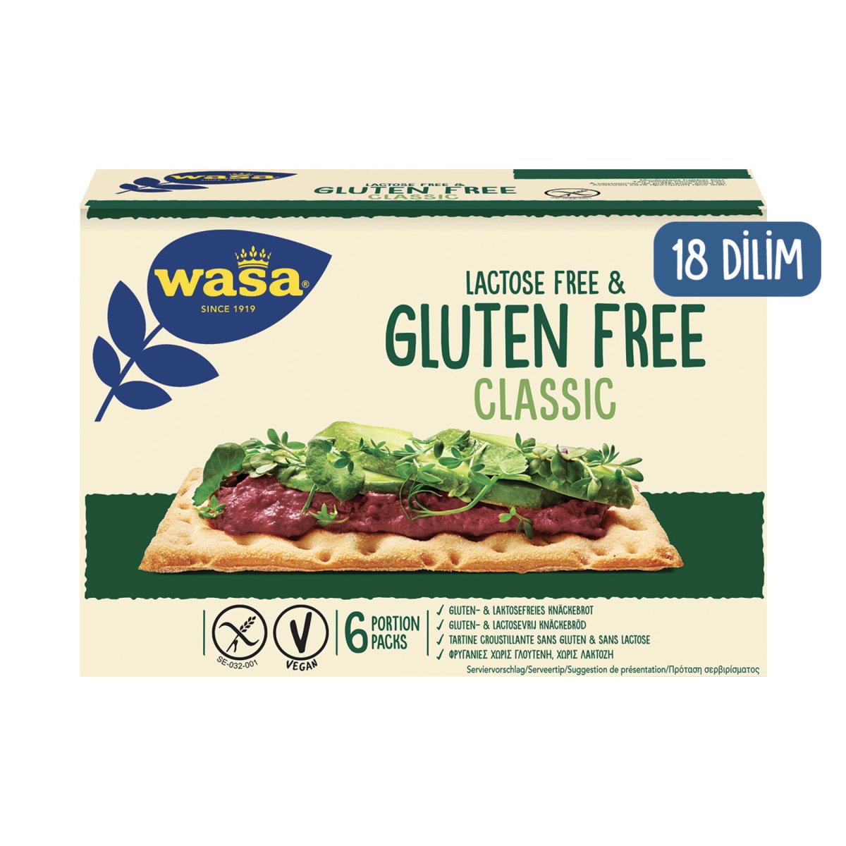 WASA CRİSPBREAD GLUTEN FREE (Glutensiz Gevrek Ekmek) 240GR