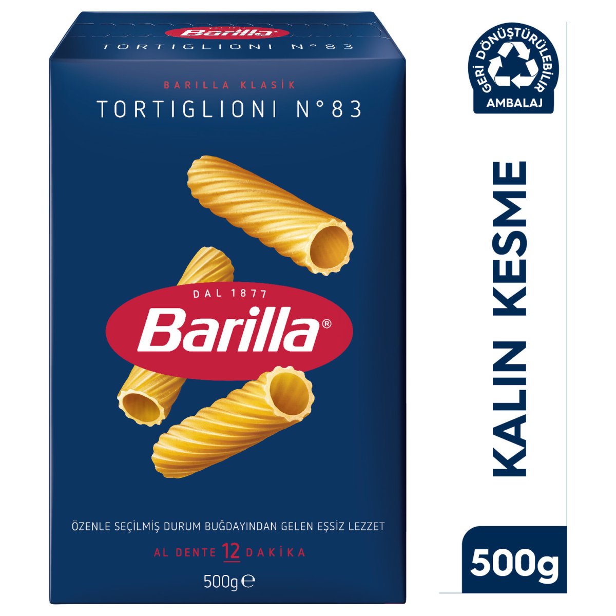 BARİLLA TORTİGLİONİ (Kalın Kesme) 500Gr