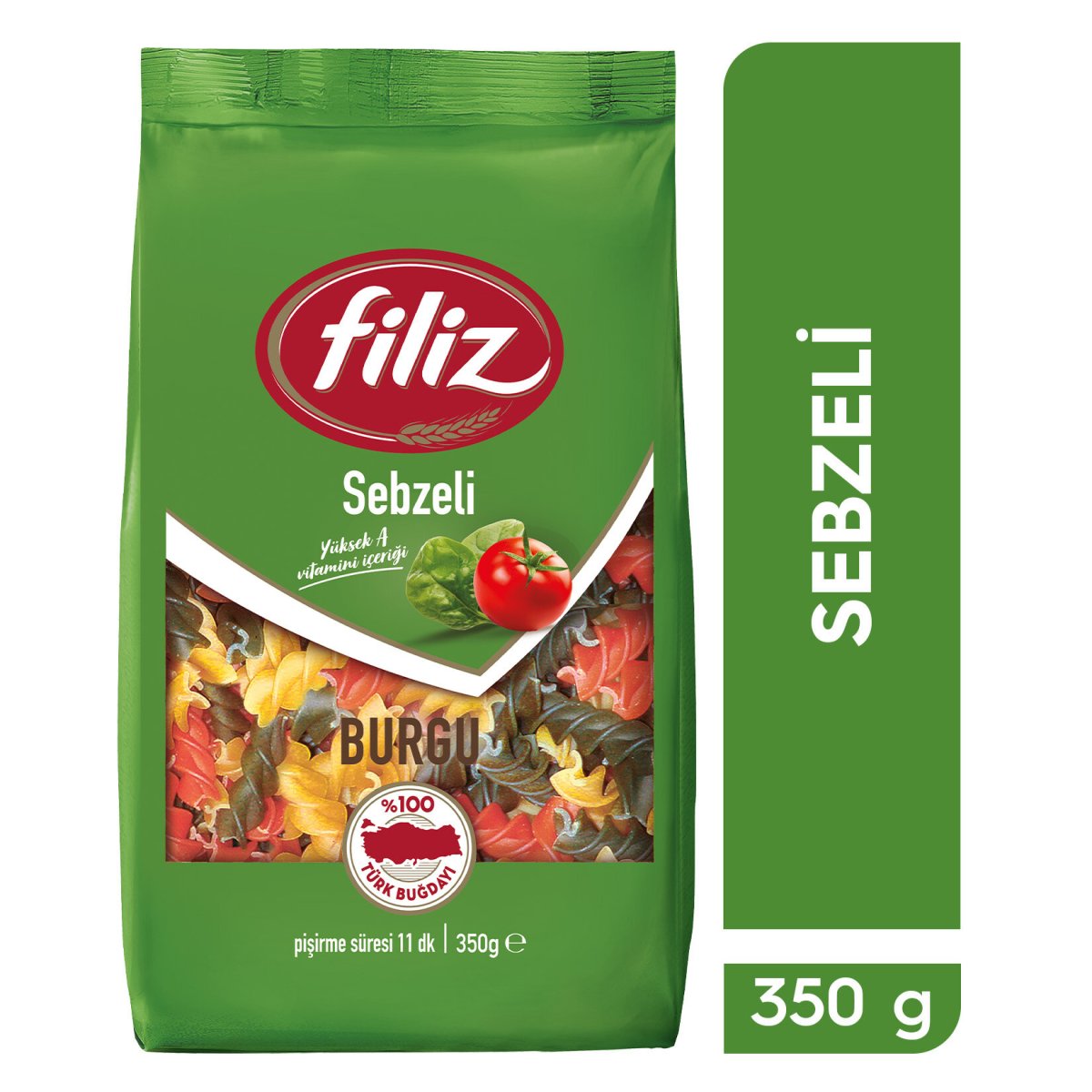 FİLİZ SEBZELİ BURGU MAKARNA 350 GR