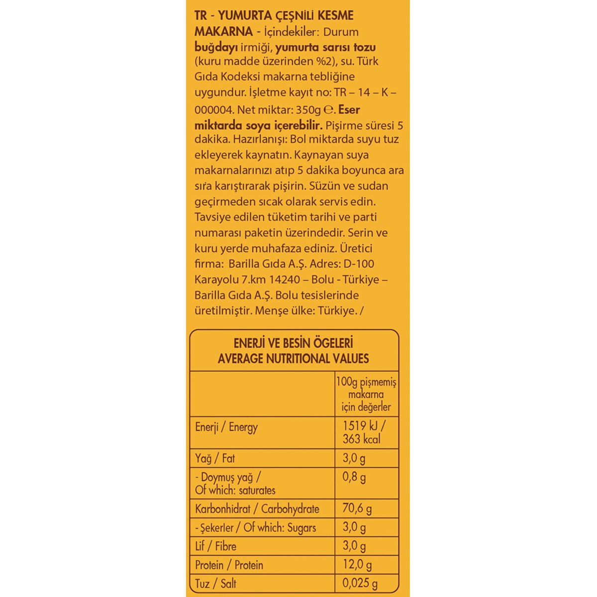 FİLİZ YUMURTALI 350 GR KIRPIK MAKARNA