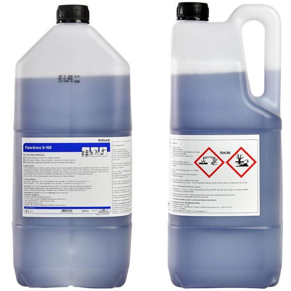 ECOLAB FLOORDRESS G-100 (ALKALİYE DAYANIKLI ZEMİNLER İÇİN KİR VE CİLA SÖKÜCÜ)  5 L