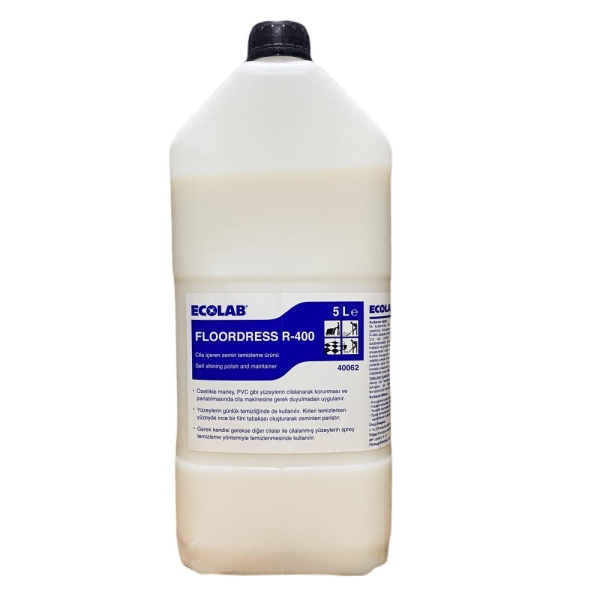 ECOLAB ECOLAB FLOORDRESS R-400 (KORUYUCU FİLM TABAKASI OLUŞTURAN VE CİLA İÇEREN YER TEMİZLEME MADDESİ)  5L