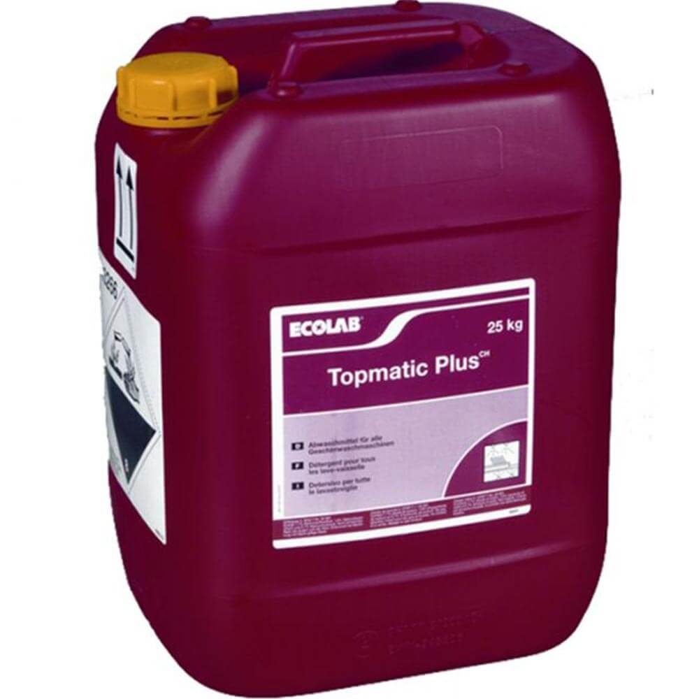 ECOLAB TOPMATİC PLUS (ENDÜSTRİYEL BULAŞIK MAKİNALARI İÇİN KLOR KATKILI SIVI DETERJAN) 20 KG