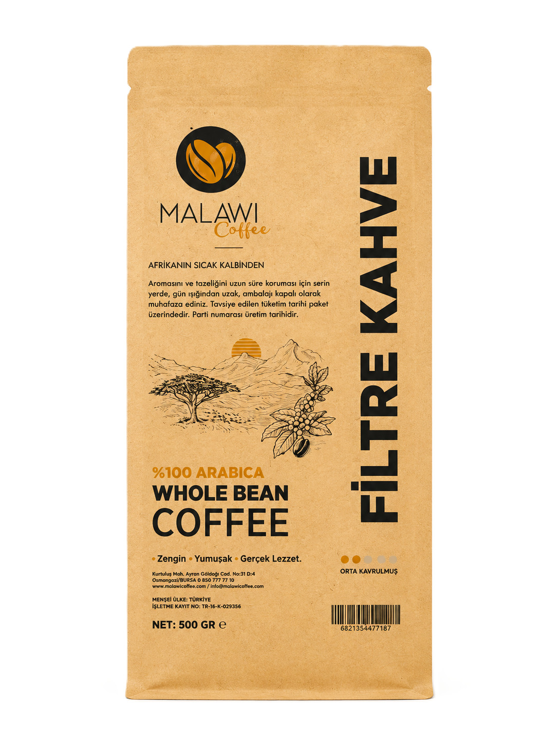 MALAWI COFFEE FİLTRE KAHVE 500GR
