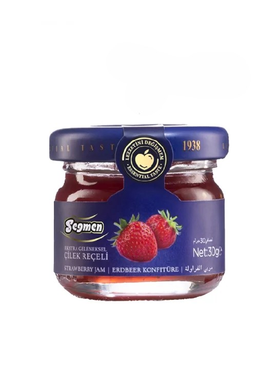 SEĞMEN REÇEL ÇİLEK CAM KAVANOZ 30 GR 36 ADET