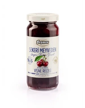 SEĞMEN ŞEKERİ MEYVEDEN VİŞNE REÇELİ 270GR